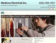 Tablet Screenshot of eletricalserviceca.com